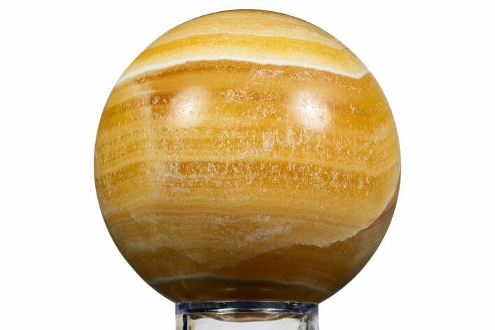 Polished, Orange Calcite Sphere - Mexico #343869